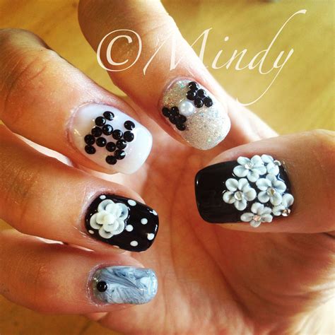 black chanel nail decals|black and white nail stickers.